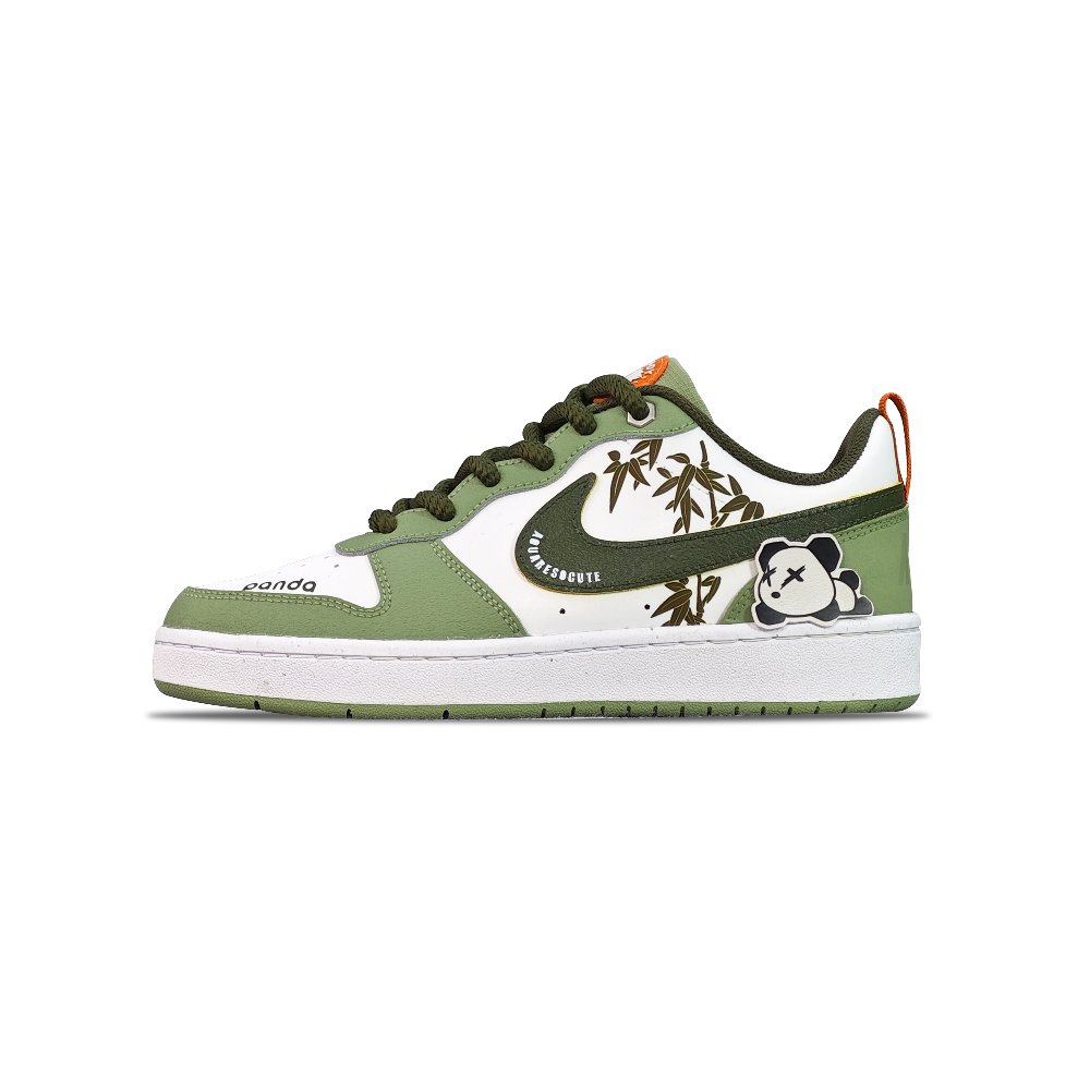 Nike Court Borough Slip-Resistant Cushioning Low-Top Skateboard Shoes Women's White Green