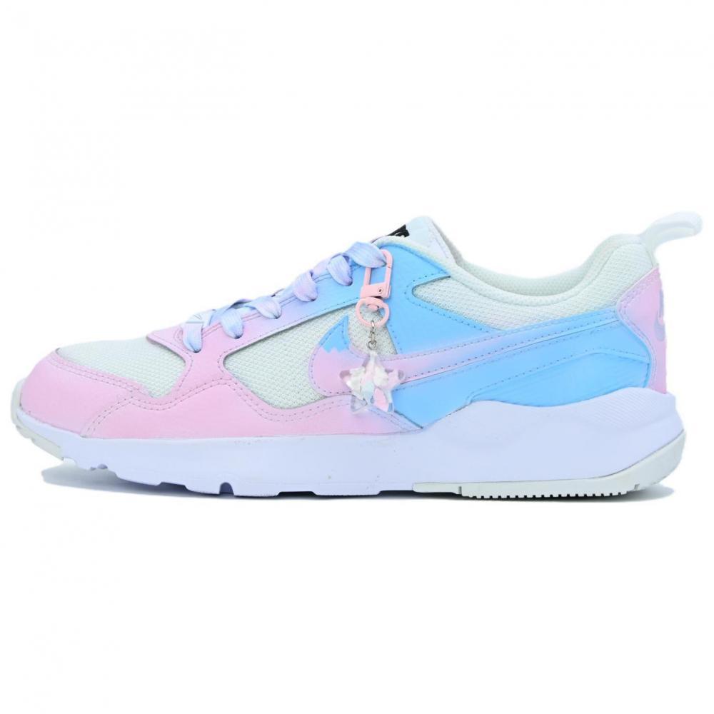 Nike Pegasus '92 Cushioned Slip-Resistant Quick-Drying Low-Top Marathon Running Shoes GS Pink Blue