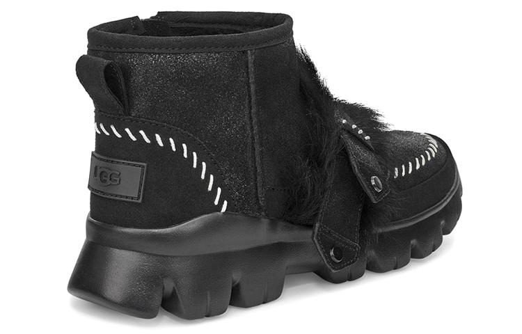 UGG Fluff Punk Ankle Boot 'Black' Women's