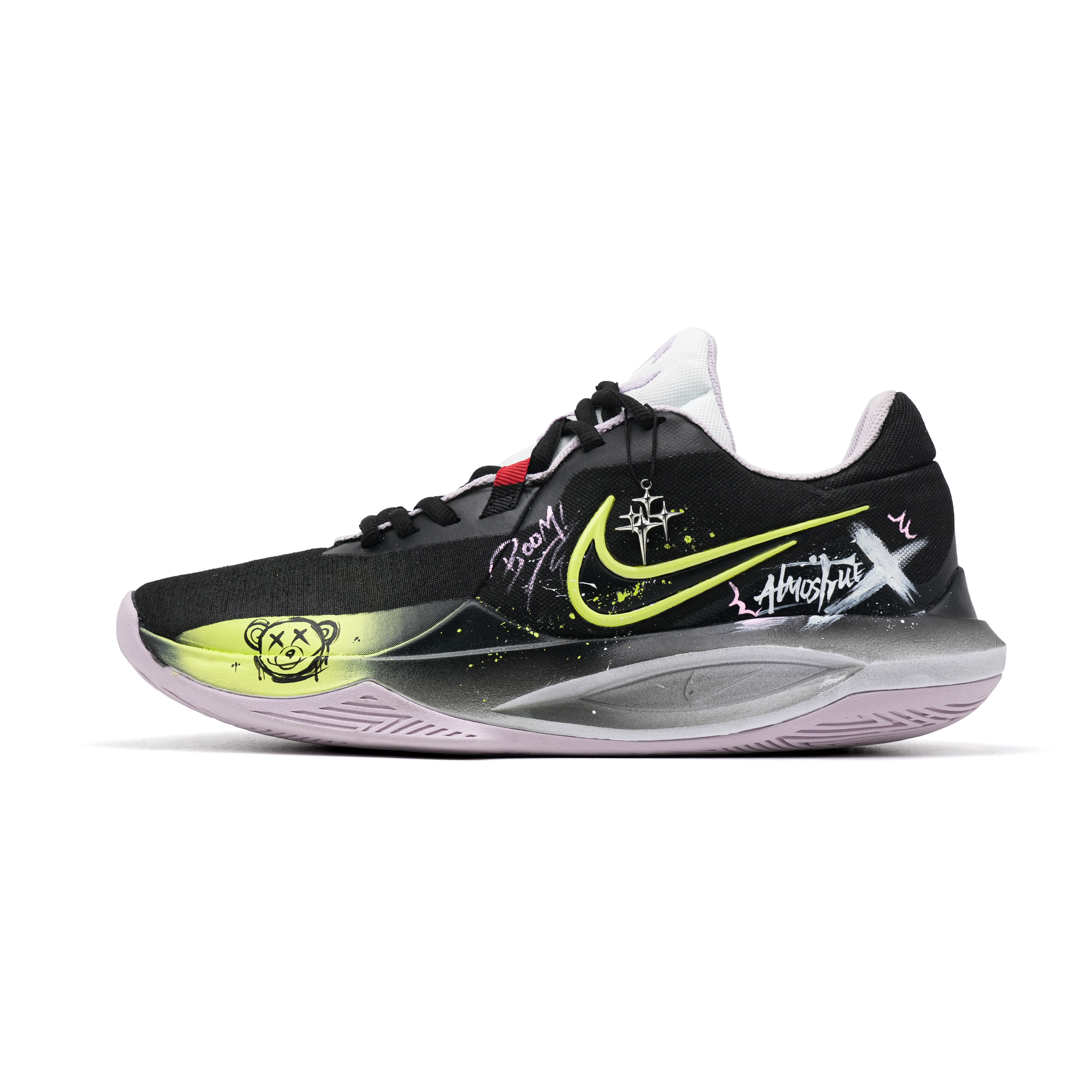 Nike Precision 6 Basketball Shoes Men's Low top Black/Green