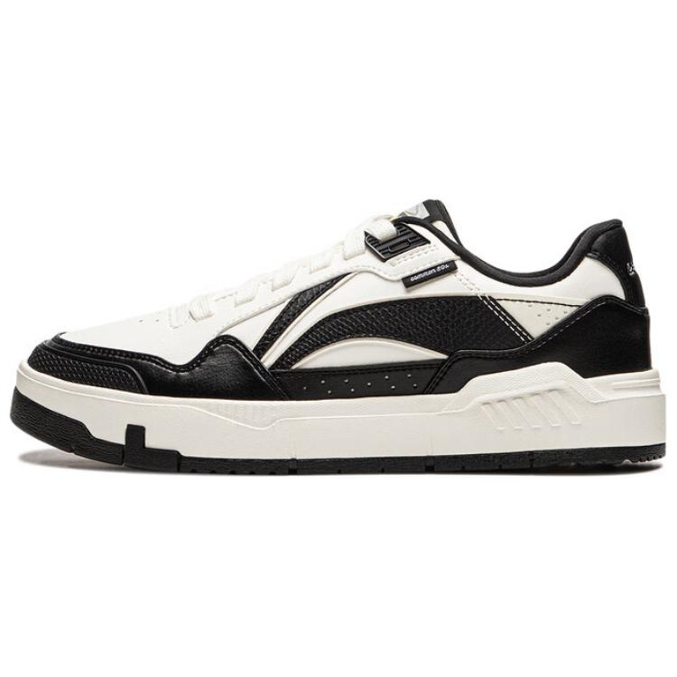 LiNing Common 80s Anti Slip Wear Resistant Low Top Skateboard Shoes Women's White Black