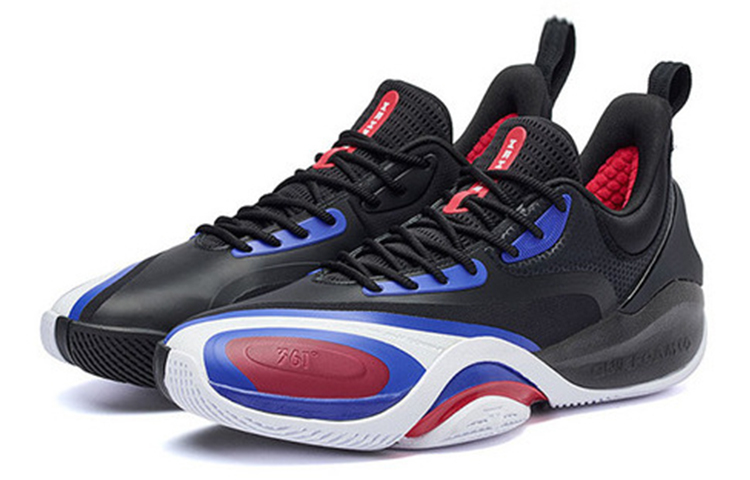 361° Basketball Shoes Men Low-Top Black/Blue