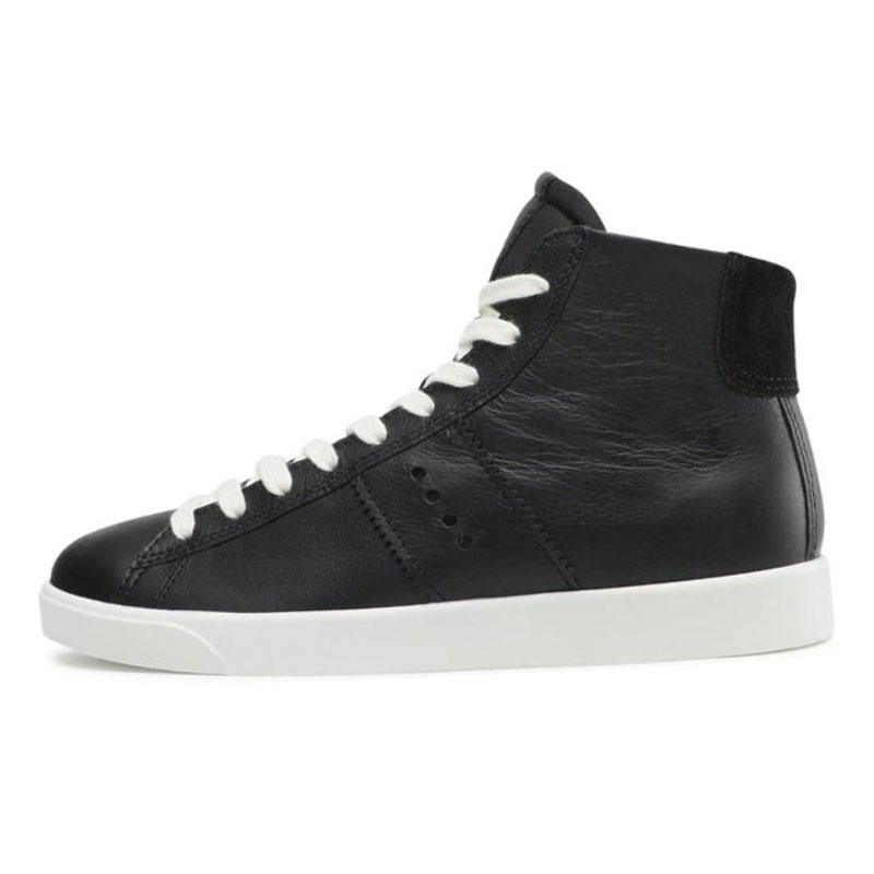 Ecco High-Top Skateboard Shoes Women's Black