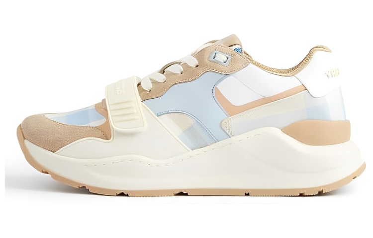 Burberry Low-Top Sports Casual Shoes Women's White Blue