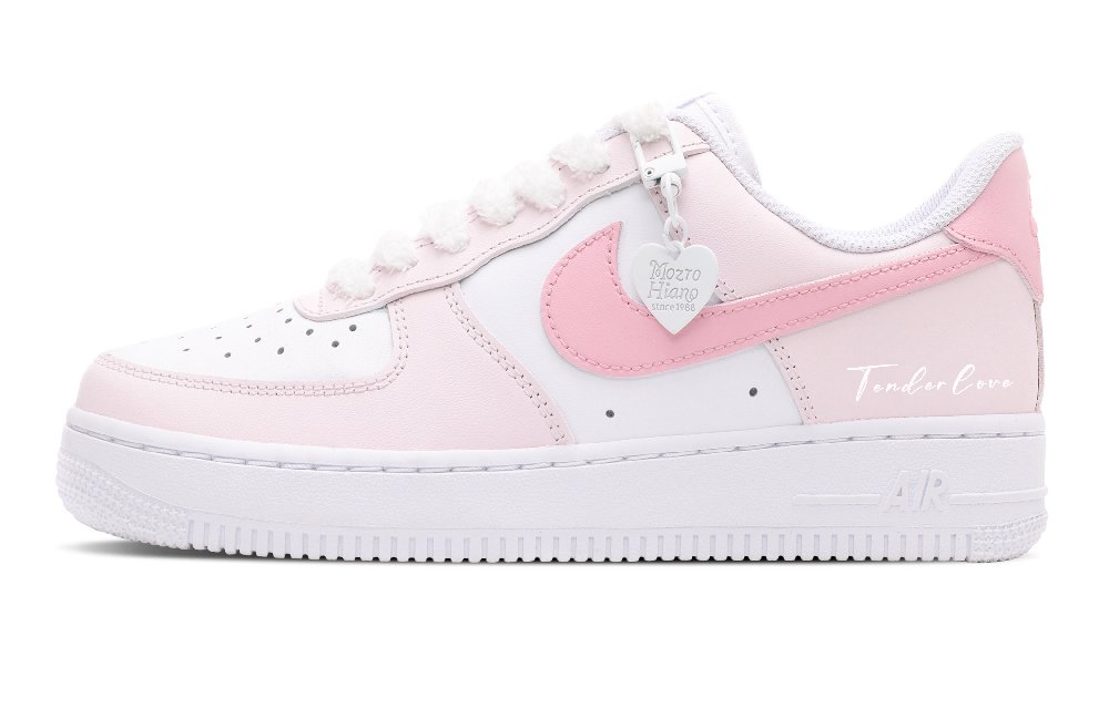 Nike Air Force 1 Slip Resistant Abrasion Resistant Low top Skateboard Shoes Women's Pink