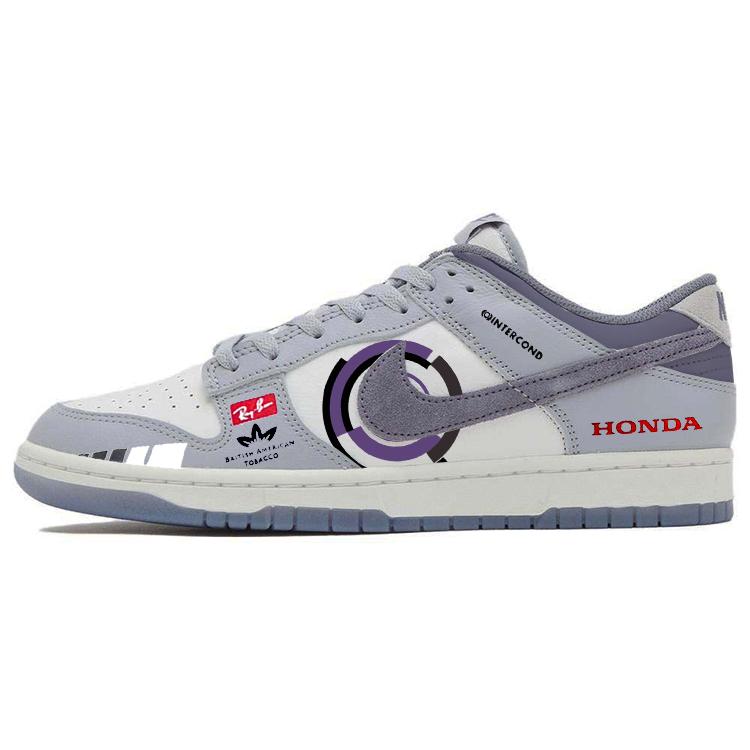 Nike Dunk Tech Vision Red Alert Anti-Slip Wear-Resistant Low-Top Skateboard Shoes Men's Gray White