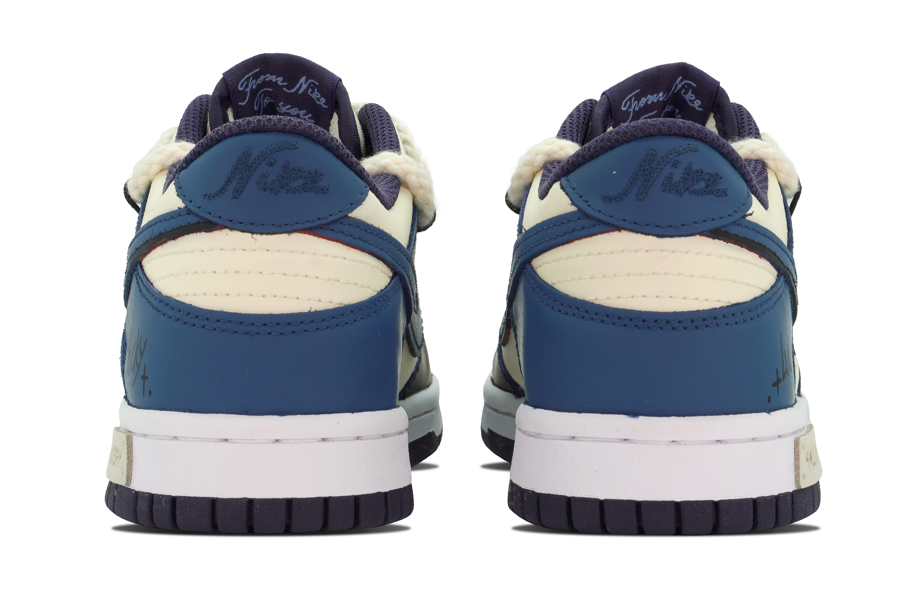 Nike Dunk Anti Slip Wear Resistant Low Top Skateboard Shoes GS Black Blue купить в интернет-магазине Yoocart с быстрой доставкой по России.
