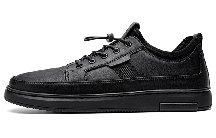 Jeep Low-Top Skateboard Shoes Men's Black