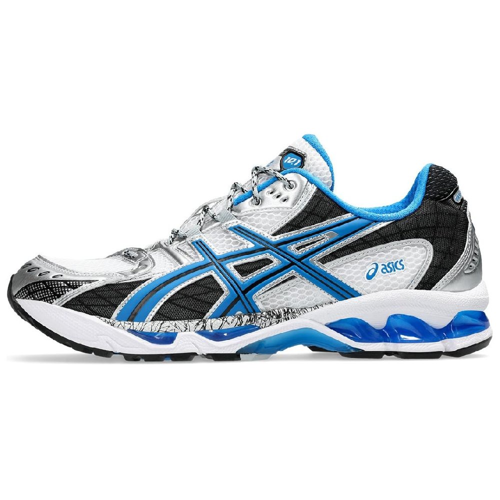Asics GEL Nimbus 10.1 Low Top Marathon Running Shoes Unisex White Blue