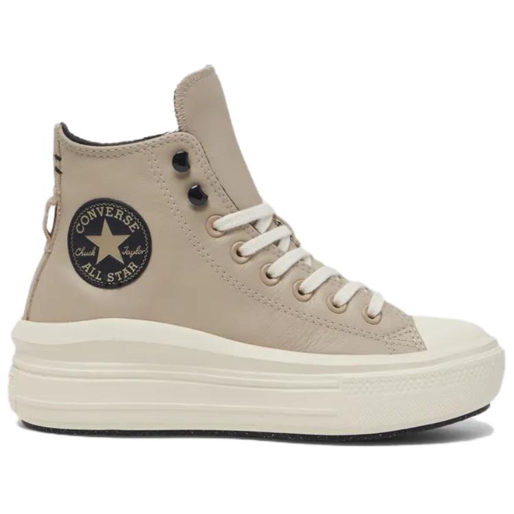 Converse CHUCK TAYLOR Anti-Slip Wear-Resistant High-Top Skateboard Shoes Women's Beige