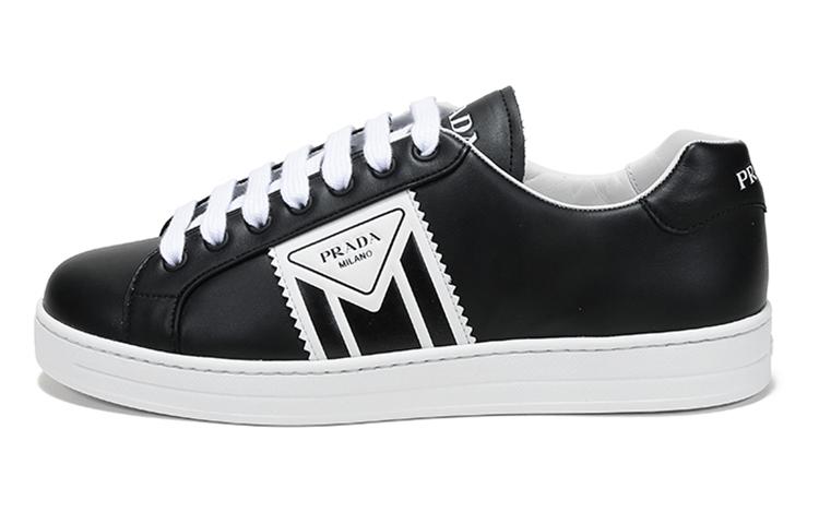 PRADA Stylish Skateboarding Shoes Men's Black White