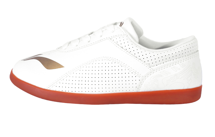 LiNing Tai Chi Anti-Slip And Wear-Resistant Breathable Low-Top Training Shoes Unisex White Yellow