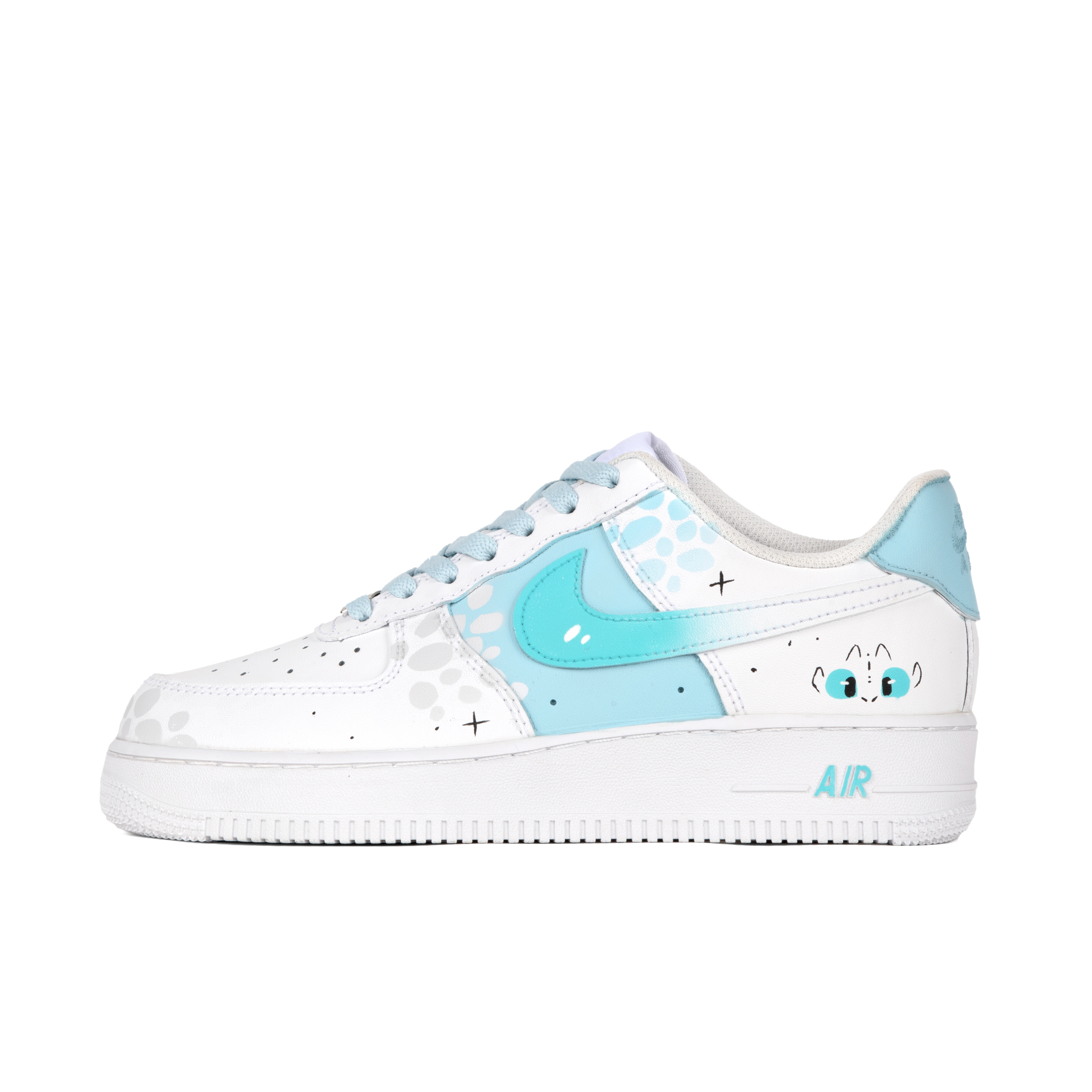 Nike Air Force 1 Abrasion Resistant Slip Resistant Low top Skateboard Shoes Unisex Blue