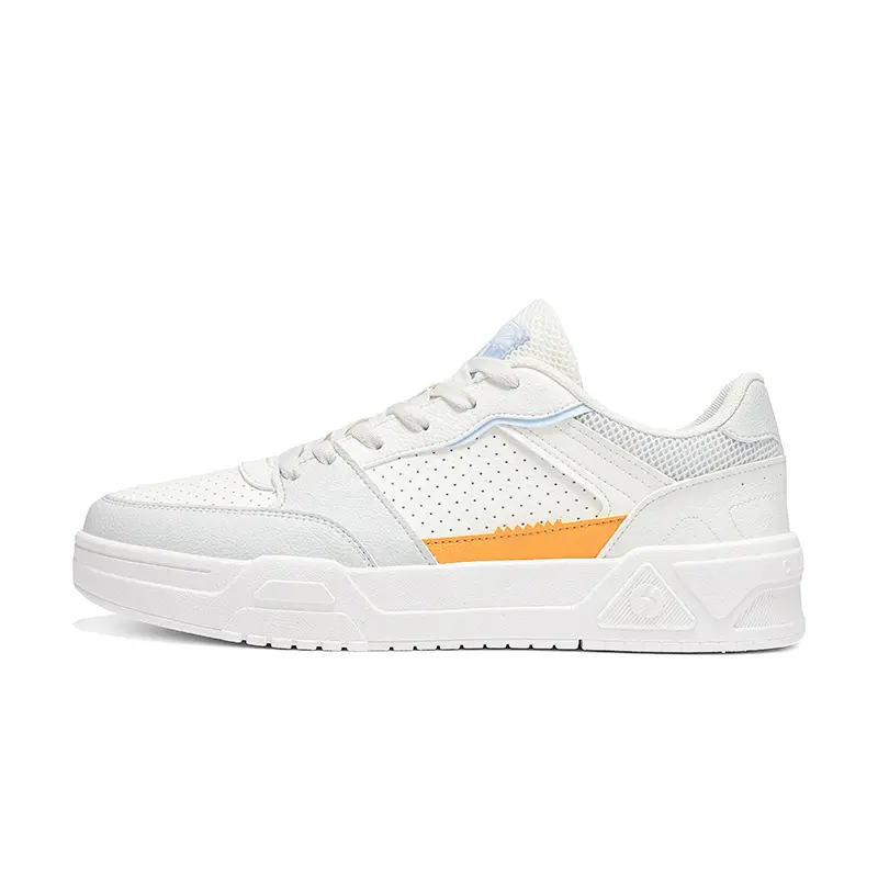 361° Anti Slip And Wear Resistant Breathable Low Top Skateboard Shoes Men's White Gray