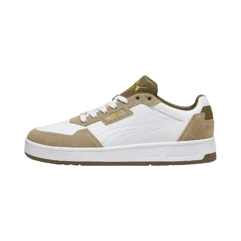 PUMA Low Top Skateboard Shoes Unisex White Brown
