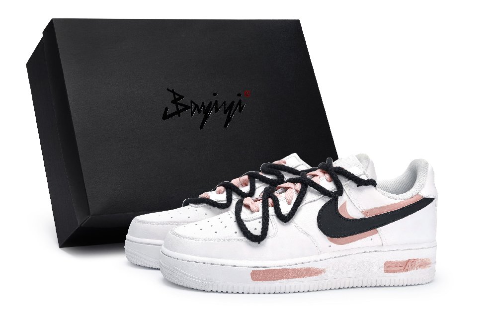 Nike Air Force 1 Skateboard Shoes Women's Low-Top Black/Flesh Pink