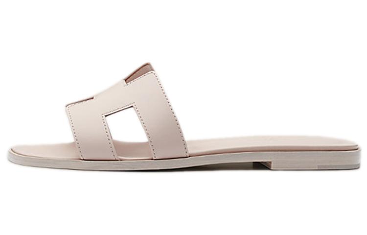 HERMES Oran Leather Sandals Women's