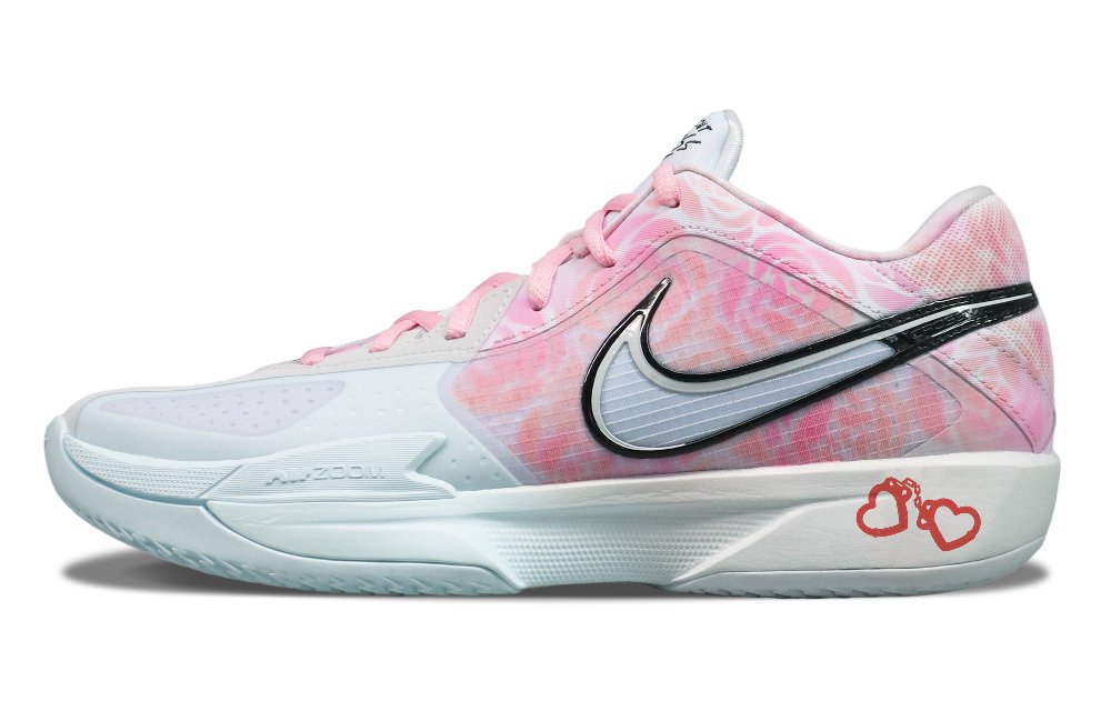 Nike GT Cut Cross Abrasion Resistant Low Top Basketball Shoes Men's Pink Blue