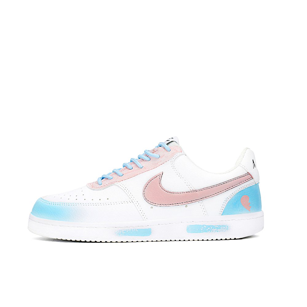 Nike Court Vision Skateboard Shoes Men Low-Top Blue/Pink