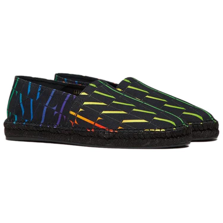Valentino Vltn Times Rainbow Print Espadrilles