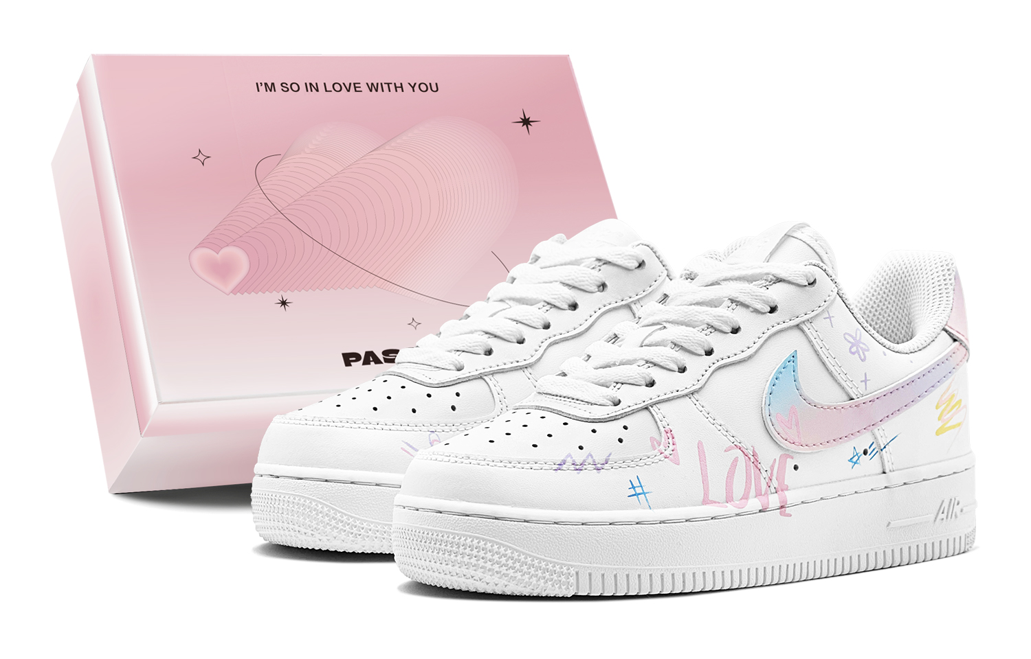 Nike Air Force 1 Low LE Summer Travel Slip Resistant Abrasion Resistant Low top Skateboard Shoes GS Blue Pink