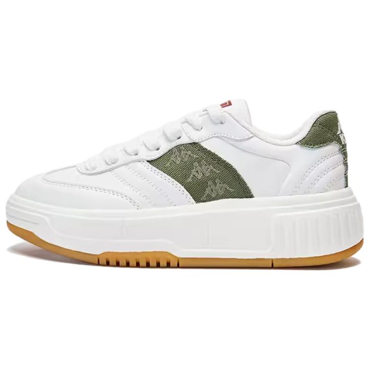 Kappa Skateboard Shoes Women's Low-Top White Green