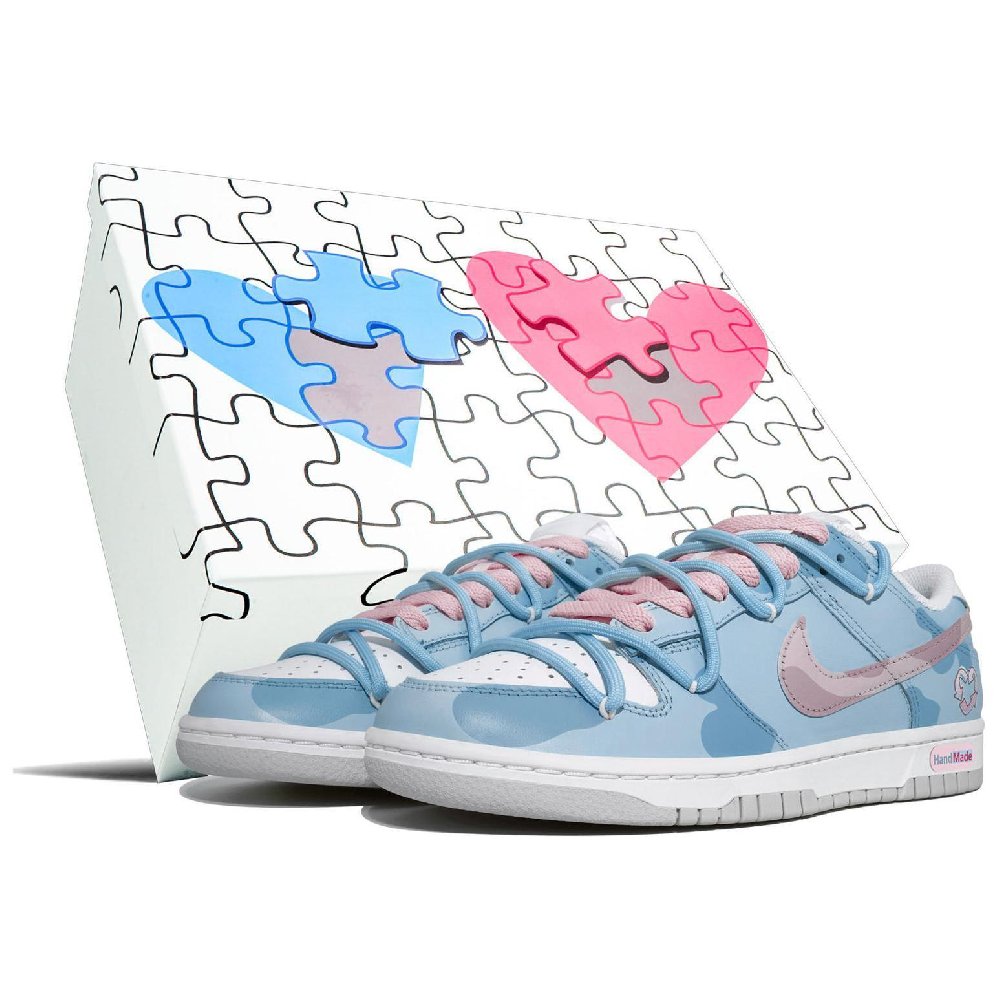 Nike Dunk LTDZ Green Purple Wonderland Low-Top Skateboard Shoes Women's Blue White