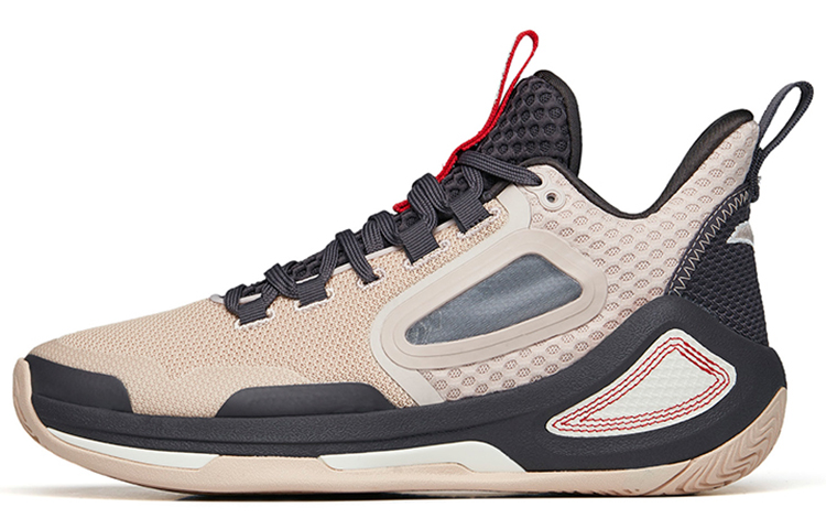 Anta Alien 3 Slip Resistant Abrasion Resistant High top Performance Basketball Shoes Men's Pink Gray