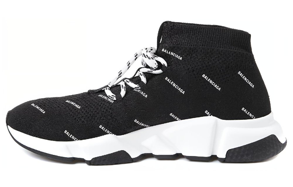 Balenciaga Speed Lace Up All Over Print Black