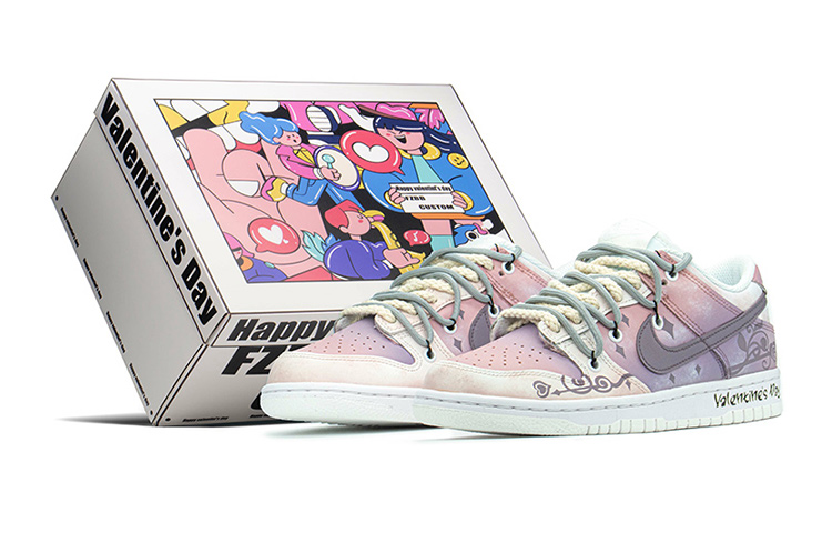 Nike Dunk GS Slip Resistant, Abrasion Resistant, Lightweight Low Top Skateboard Shoes Women's Pink Purple