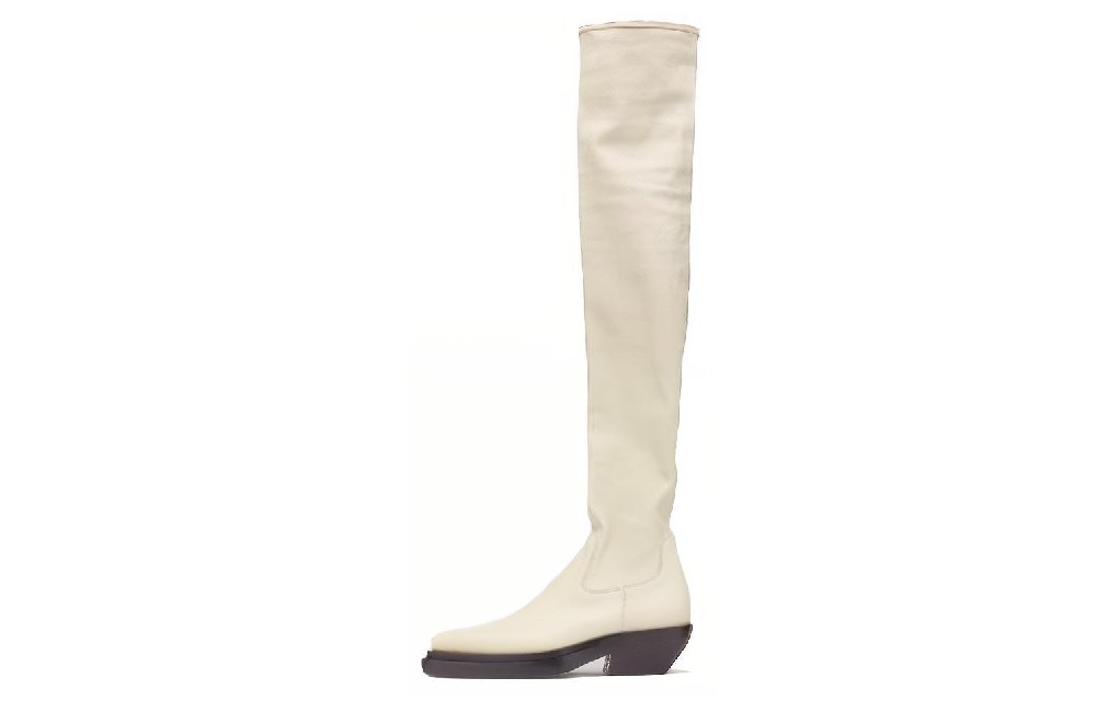Bottega Veneta Lean Knee high Boots Women's White