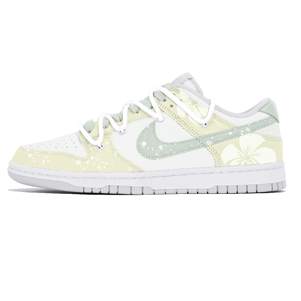 Nike Dunk Lemon Joy Abrasion Resistant Low Top Skateboard Shoes Women's Yellow Green