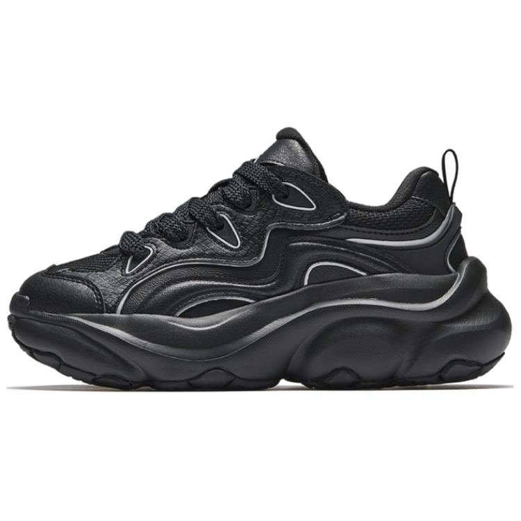 Anta Wear-Resistant Slip-Resistant Low-Top Casual Shoes Women's Black Silver