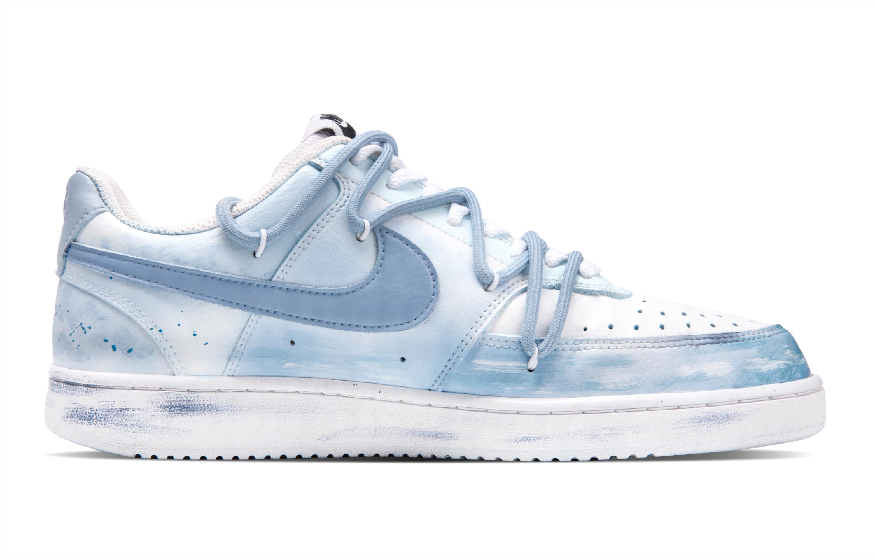 Nike Court Vision Low Skateboard Shoes Men's Low Top Blue/White купить в интернет-магазине Yoocart с быстрой доставкой по России.
