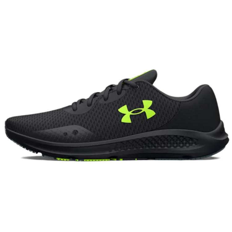Under Armour Charged Pursuit 3 Anti-Slip Wear-Resistant Low-Top Casual Running Shoes Unisex Black Green