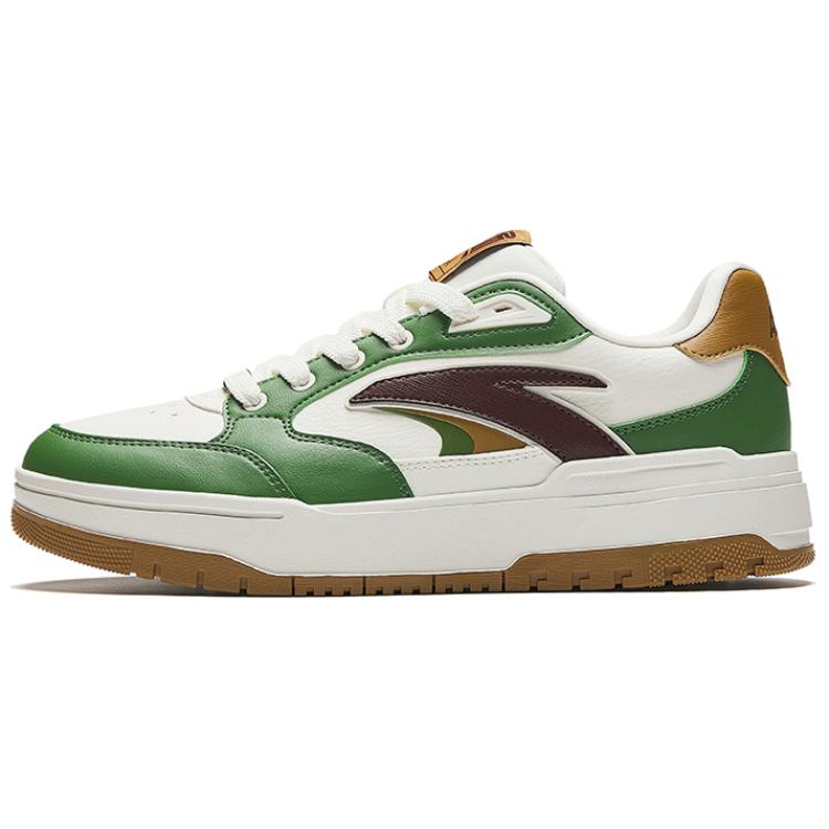 Anta 982 Anti-Slip Wear-Resistant Low-Top Skateboard Shoes Men White Green Brown