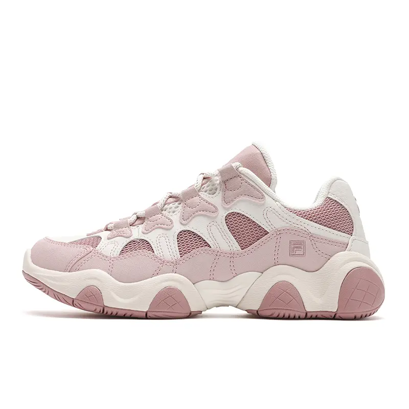 FILA ORIGINALE Cushioning, Abrasion Resistant, Breathable, Lightweight Low Top Casual Shoes Women's White Pink