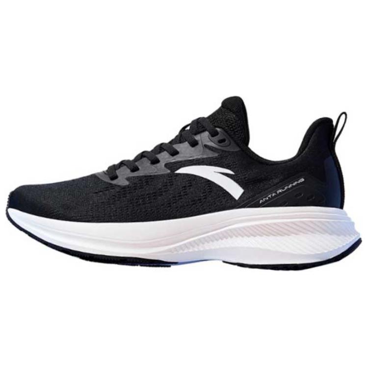 Anta Slip Resistant Low top Running Shoes Women's Black White