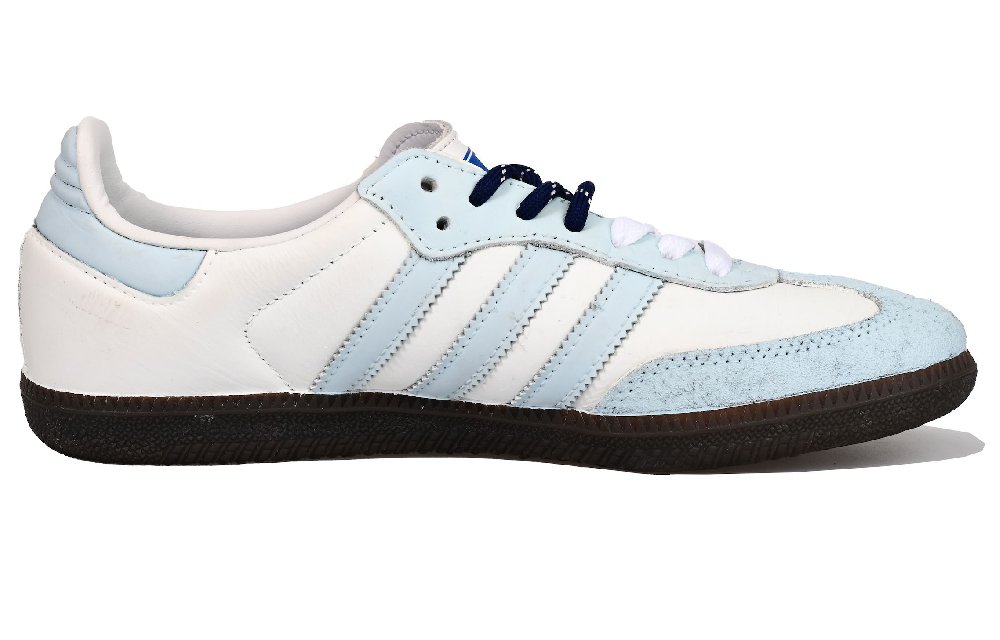 Adidas Originals SAMBA OG Slip Resistant, Abrasion Resistant, Lightweight Low Top Skateboard Shoes Unisex Blue White
