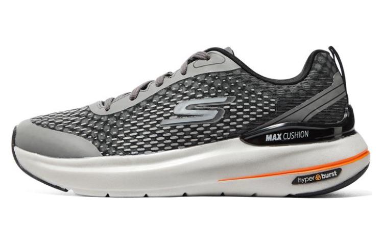 Skechers Max Cushioning Hyper Burst Low Top Running Shoes Men's Gray