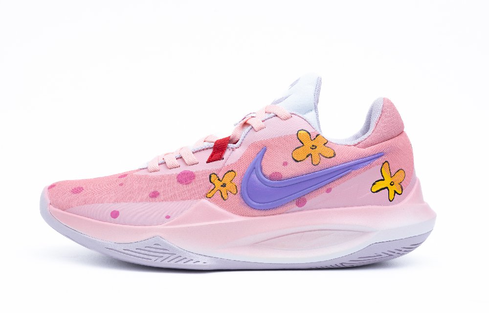 Nike Precision 6 Haimai Abrasion Resistant Breathable Low Top Basketball Shoes Men's Yellow Pink Mismatched