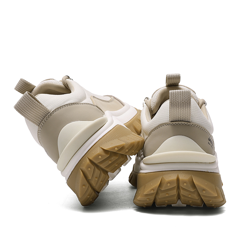 JEEP SPIRIT Low Top Support Height Increase Women's Beige Casual Shoes