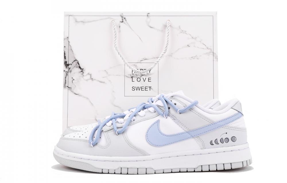Nike Dunk Skateboard Shoes Unisex Low-Top Gray White
