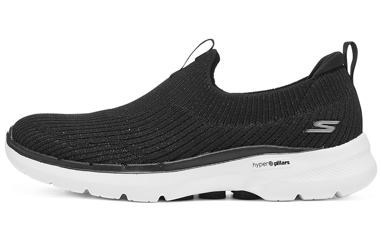 Skechers Go Walk 6 Abrasion Resistant Low Top Casual Shoes Women's Black