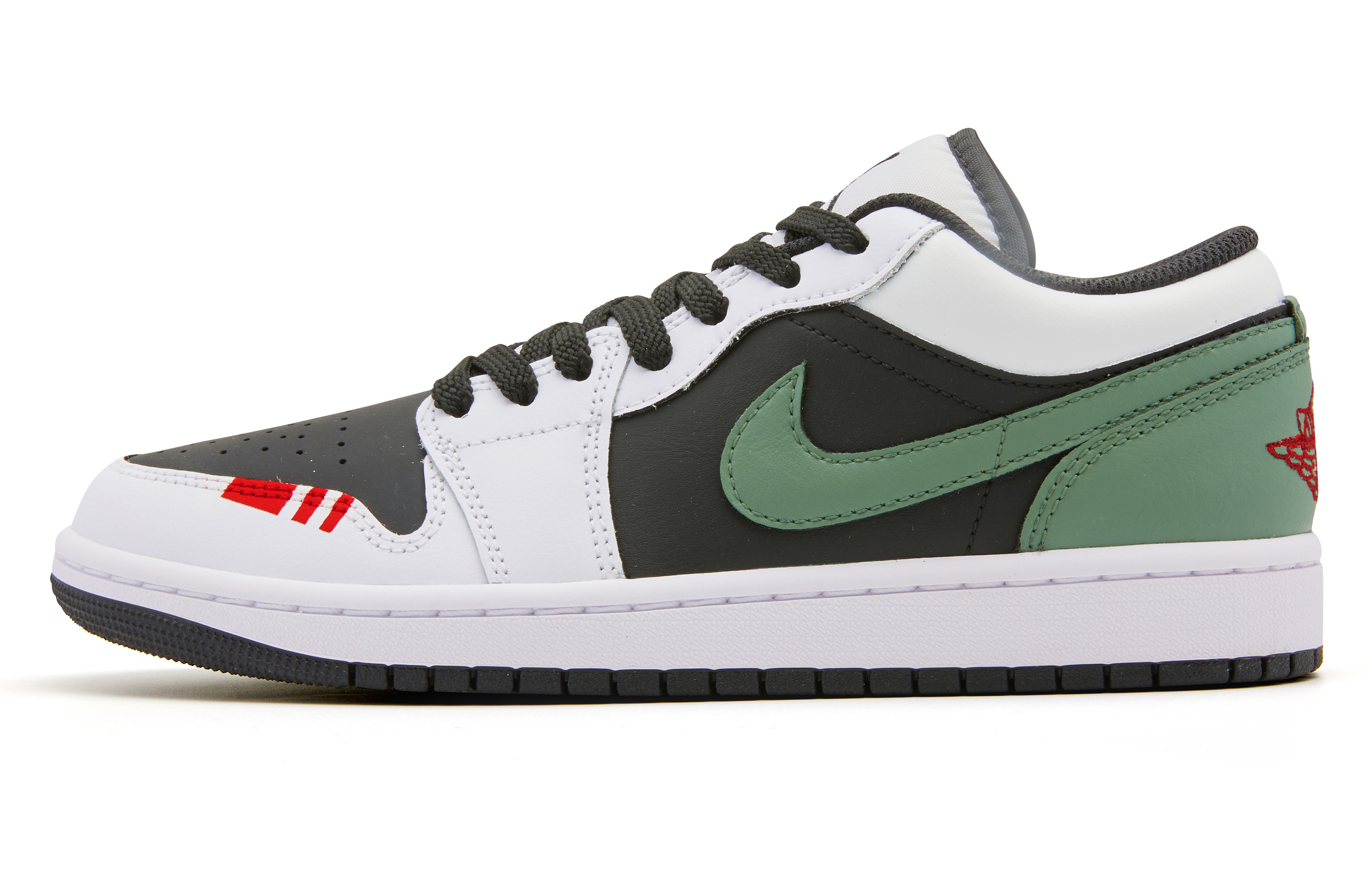 Jordan Air Jordan 1 Low Cushioned Slip-Resistant Low-Top Vintage Basketball Shoes Men's White Green купить в интернет-магазине Yoocart с быстрой доставкой по России.