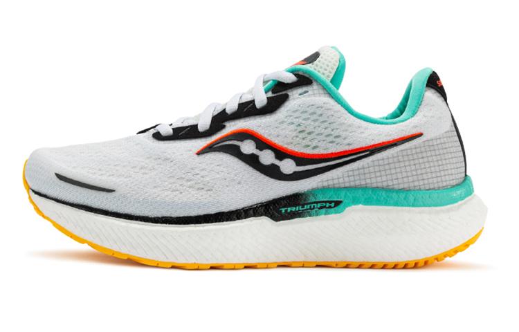 Saucony Cushioning Anti-Slip And Wear-Resistant Support Low-Top Casual Running Shoes Women's White Black Green
