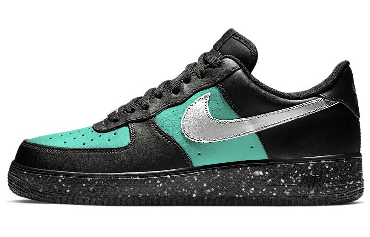 Nike Air Force 1 Low Tiffany Blue Baby's Breath Black Warrior Vintage Low-Top Skateboard Shoes Men's Black