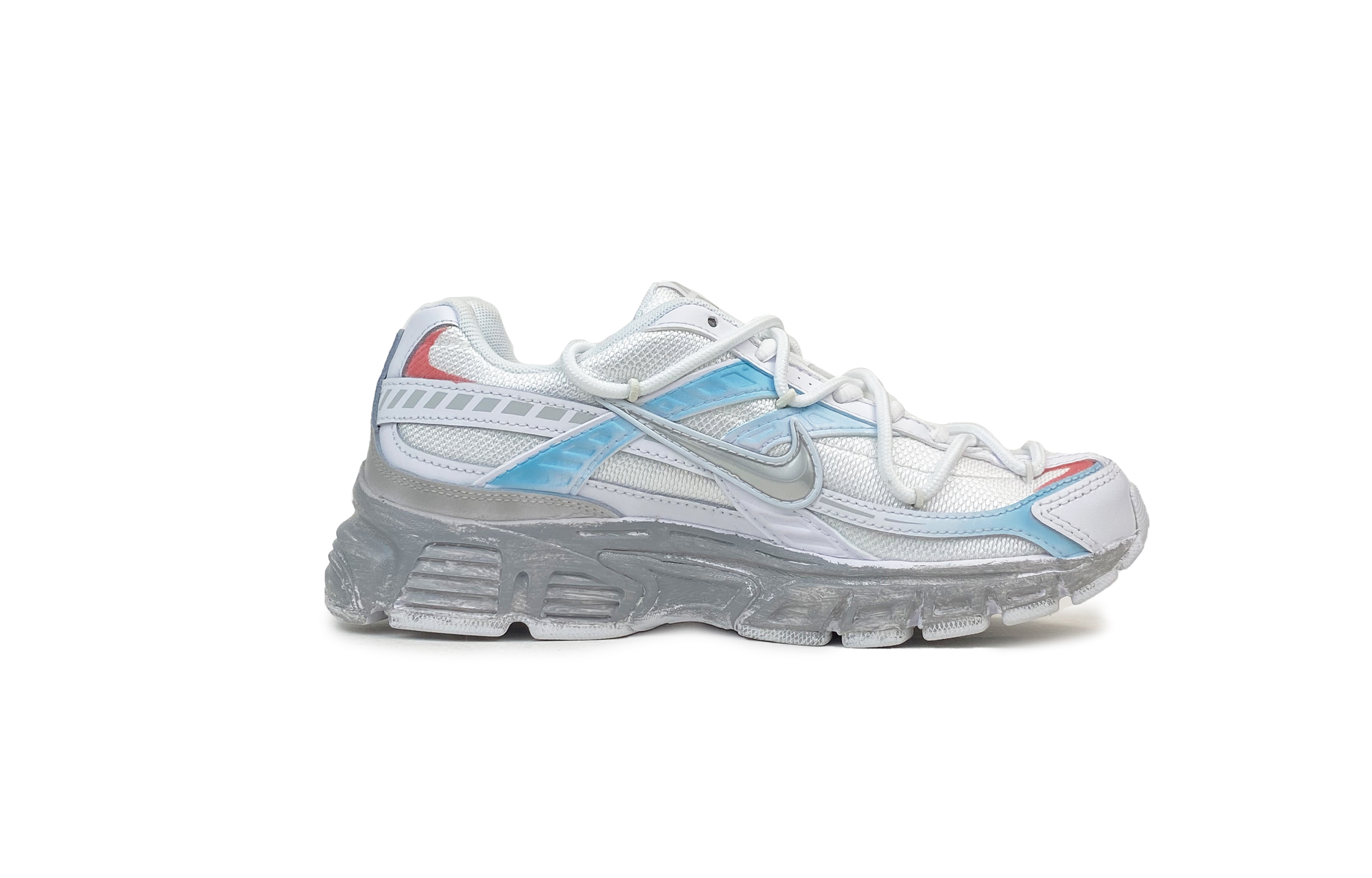 Nike Initiator Slip Resistant Abrasion Resistant Low top Casual City Commute Running Shoes Unisex White Blue