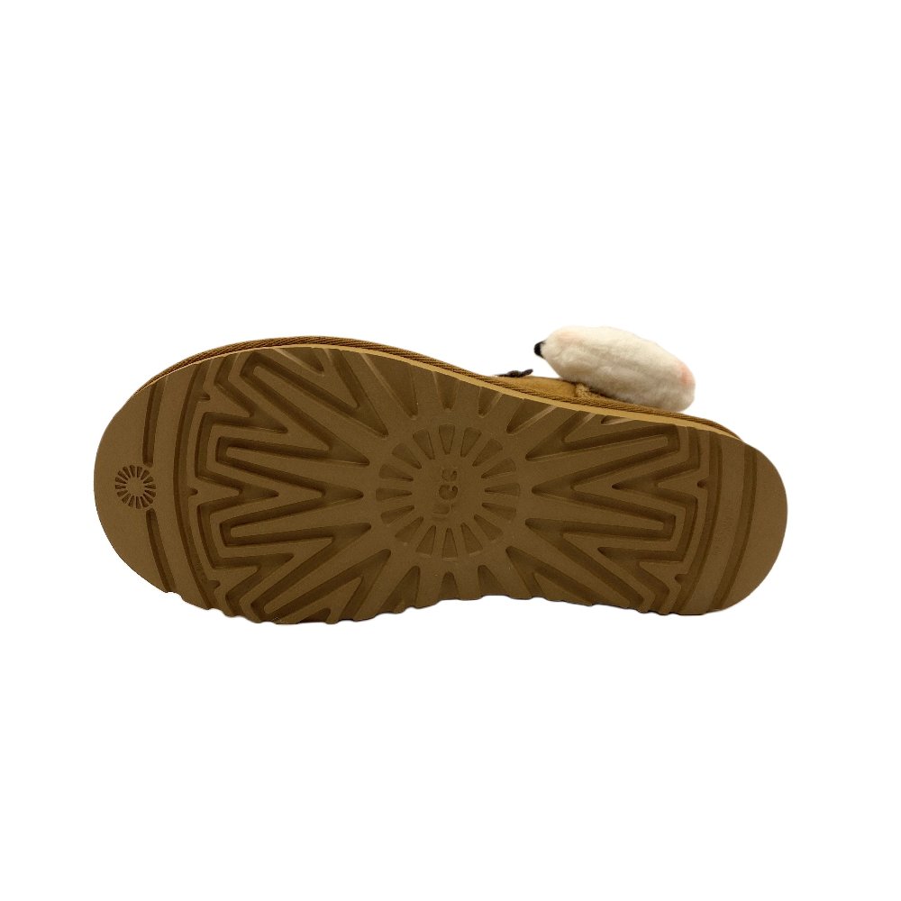UGG CLASSIC ULTRA MINI Panda Paradise Warm Slip-Resistant Ankle-Length Snow Boots Women's Chestnut Brown