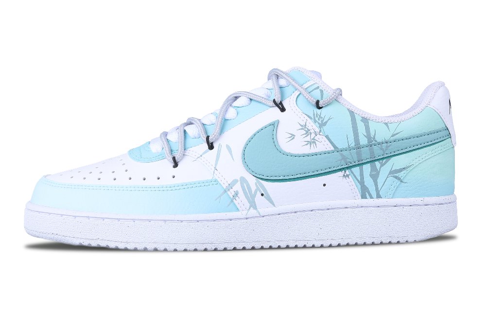 Nike Court Vision 1 Low Top Skateboard Shoes Men's Cyan